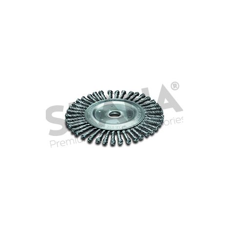 Brosse Ronde ø 200 Mm Avec Brins En Acier Torsadés Très Résistants. Alésage De 22,2 Mm. Pour Travail Difficile D'accès, Les Entr