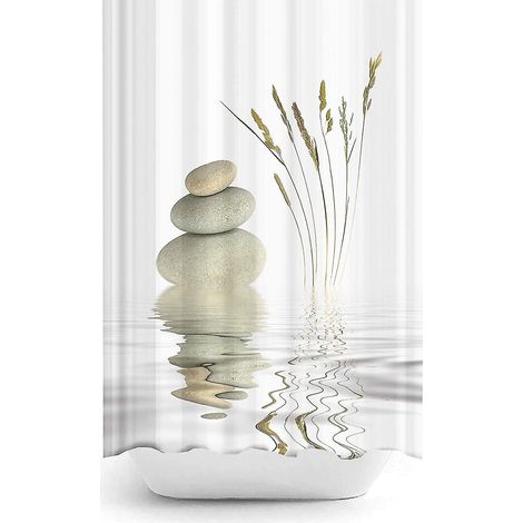 Duschvorhang 120 x 180 cm, Digitaldruck, modernes Design, wasserdicht, waschbar, schimmelresistent, Polyestergewebe, inklusive Haken.