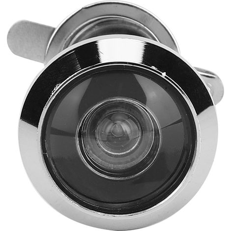 2 Pcs Optique de Porte Anti-effraction 220° avec Cache Maison Sécurité Zinc Alliage 16mm Argent (1/5)