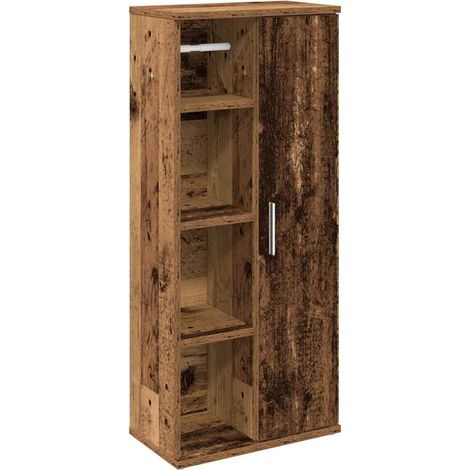 Maison Exclusive - Badezimmerschrank mit Rollenhalter Altholz-Opt