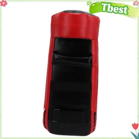 Tbest Coussinets de boxe Coussinet de boxe avec de frappe incurvée, en cuir PU, bouclier de karaté pour sport boxe Noire (1/5)