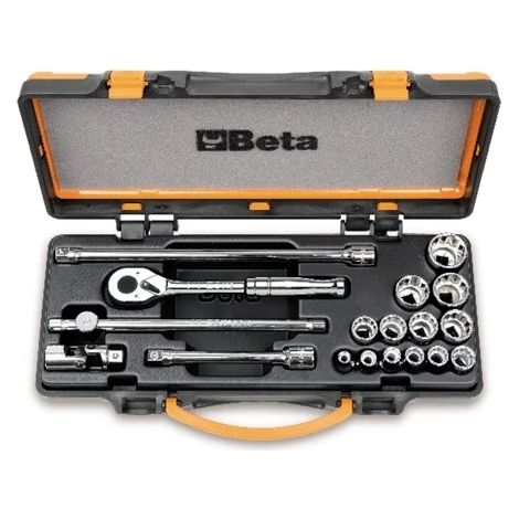 Clé à douille et jeu d'accessoires 3/8 bêta 910as/mbm-c18 - 18