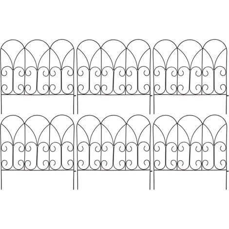 Bordure de jardin métal volutes Lot de 6 (1/2)