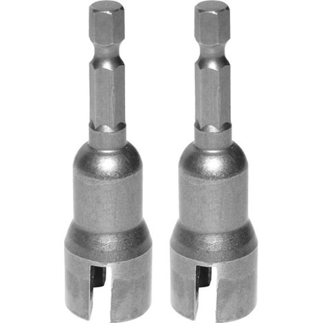 Lot de 2 Tournevis à Oreilles électriques, écrous à Oreilles fendus, forets, clés à Douille, Outils à Tige hexagonale de 1/4" (1/5)