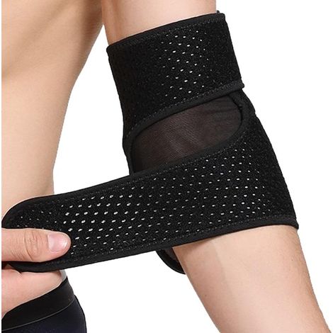 Protège Genou et Coude Noir Réglable, Lot de 2, Protection Articulaire Sportive, Genouillère et Coudière Respirantes, Taille Unique, Équipement Fitness (1/2)