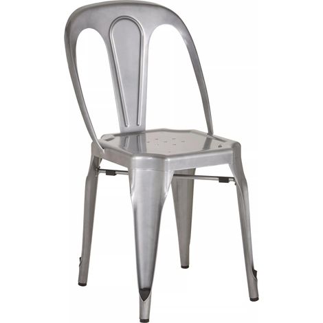 Interiors by Premier Grey Chair with Metal Frame, Comfy Grey Outdoor Metal Chair, Effortless Cleaning Metal Chair (1/5)