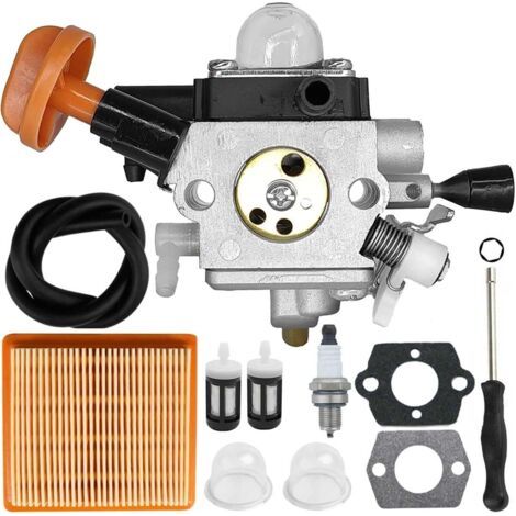 Carburador FS91 para Stihl FC91 FS91R FC111 FS111 FS111R FS111RX KM91 KM91R KM111 KM111R HT102 HT103 FC96 FS89 FS89R Desbrozadora 4180 120 0615 Carbono (1/5)