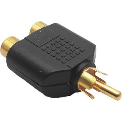 Adaptateur répartiteur audio 1 mâle vers 2 femelles, pour connexion vidéo, répartiteur audio 2 canaux noir BK. (1/5)