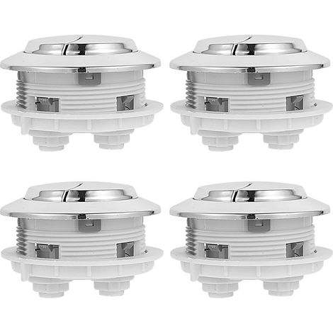 Boutons de Réservoir de Toilettes Pp Argenté 4 Pièces (1/5)