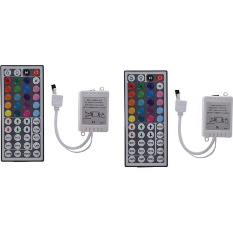 2X 44 Cles IR Telecommande pour RGB LED 5050 Bandes de (1/5)