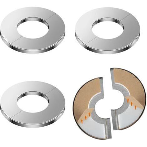 4 PièCes Cache Tuyau Radiateur Acier Inoxydable, DiamèTre IntéRieur 35 Mm, Robinets Encliquetables, Tuyau D'Eau, Trou Mural, Trou Mural, Couvercle Moche (1/5)