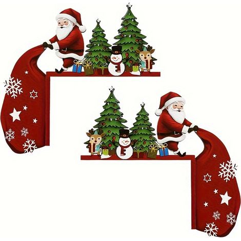 Logo personalizzato per l'angolo di Natale - Biglietti decorativi per l'angolo di Babbo Natale - Logo per la decorazione del giorno di Natale - Regali per la decorazione dell'appartamento di famiglia (1/5)