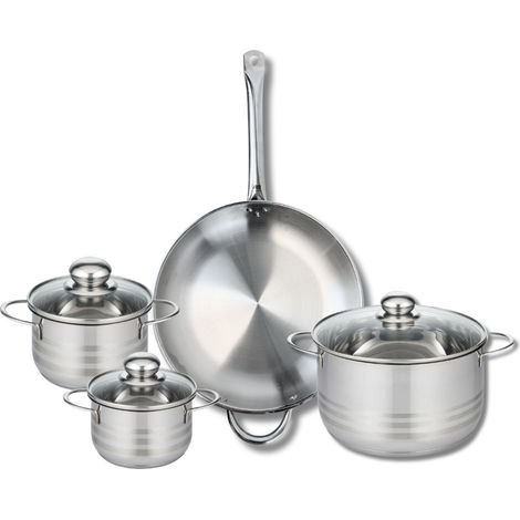 Ensemble de 1 Poêle de cuisson 32 cm et 3 faitouts 14, 16 et 24 cm Elo Profi Brillant (1/5)