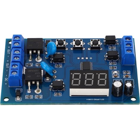 Relais temporisé programmable double voie, protection inversion polarité, minuterie pour voiture, alarme sonore, DC 7‑30V, module à retard (1/5)