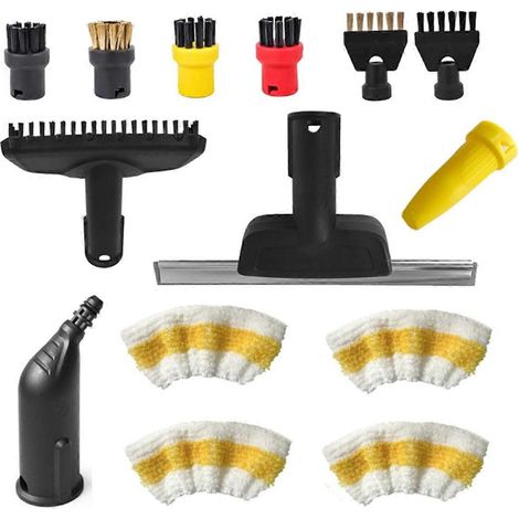 Fensterdüsen-Schaber-Rundbürsten-Dampfmopp-Set für Kärcher SC1 SC2-- (1/5)