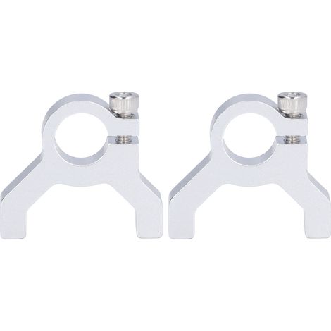 2 supports de serrage 1 côté 2 poteaux filetage M4 en aluminium, monture de pince pour arbre de robot, accessoires 3400‑0032‑0500 1/2po (1/5)