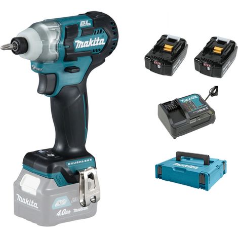 Avvitatore a percussione MAKITA 12 V CXT Li-Ion 4 Ah 135 Nm - 2 batterie, caricabatterie, scatola - TD111DSMJ