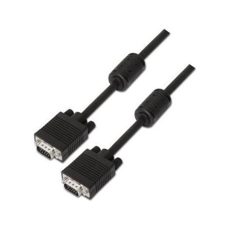 AISENS A113-0071 - Câble SVGA avec ferrite de 1,8 m (pour moniteur, télévision et projecteur) Couleur noire