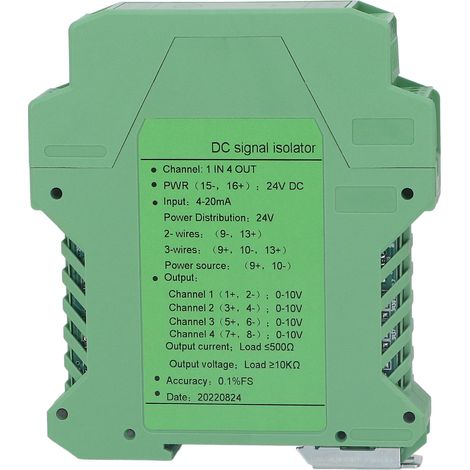 Isolateur de signal DC 1 entrée 4 sorties, conditionneur transmetteur PLC 0-10V pour carte de circuit imprimé (1/5)