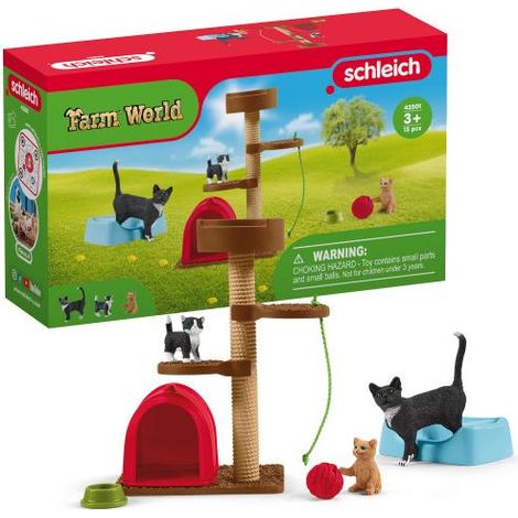 Schleich 42501 Farm World Play Set - divertimento per gattini, giocattoli a partire da 3 anni (1/4)