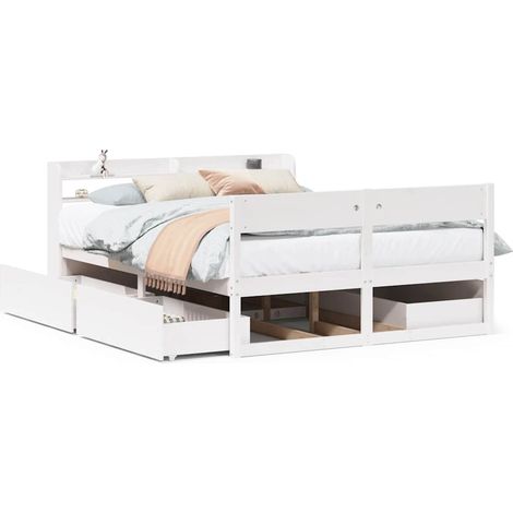 Maison Exclusive - Letto senza Materasso Bianco 120x190 cm Legno Massello di Pino