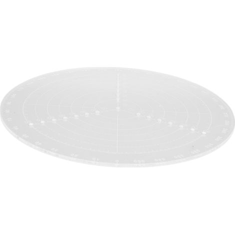 Compas rond à graduations transparentes en acrylique pour le travail du bois, outil de dessin de cercles, diamètre 20 cm / 7,9 pouces (1/5)