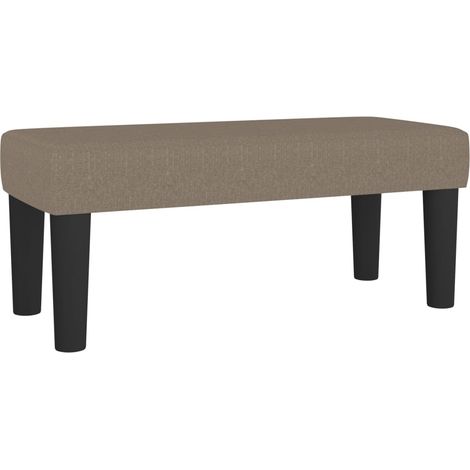 Banc bout de lit 70 x 30 x 30 cm en tissu taupe DEC024686 (1/5)
