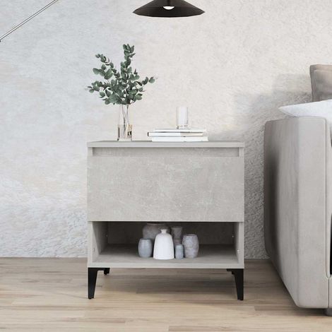 Table d'appoint-Table basse-Table Salon Gris béton 50x46x50 cm Bois d'ingénierie 256220 (1/5)