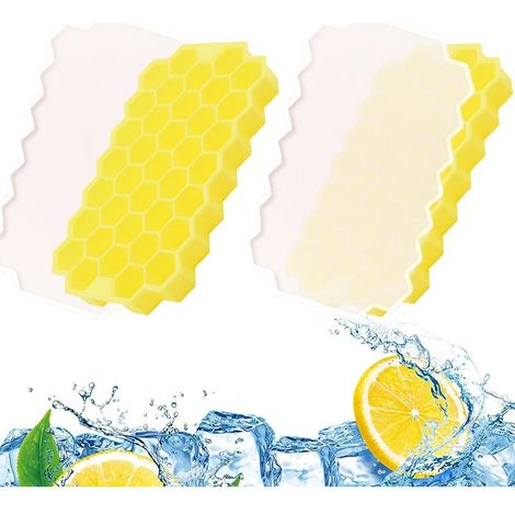 Eiswürfelform – Flexibles Silikon mit auslaufsicherem Deckel – Für Cocktails und Whisky – 6 Fächer – 2er-Set (1/5)
