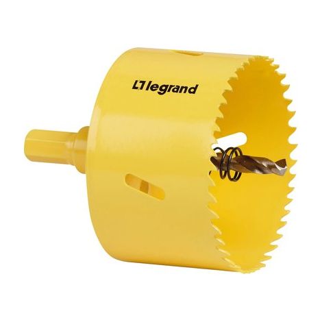 Legrand – Scie cloche 80 mm – Perçage max 30 mm – Pour bois dur et béton armé – Endurance >500 perçages – Forêt de centrage inclus (1/4)