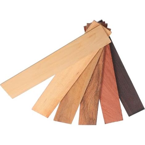 Lot de 6 lattes de remplacement en bois texturé naturel de luxe pour banc de jardin - Planches de bois robustes pour projets de bricolage décoratifs extérieurs (1/5)