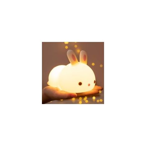 Veilleuse LED enfant rechargeable en silicone – Tactile avec 7 couleurs – Autonomie jusqu'à 200 heures – Luminosité réglable (1/5)