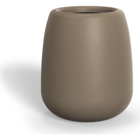 Adezz Mero Pflanzgefäß Fiberglas Pflanzkübel Blumenkübel 60x70 cm beigegrau