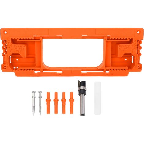 Kit d'installation de gabarit de routeur de gabarit de localisateur de charnière de porte pour charnières de 2-1/2 à 6 pouces d'épaisseur 1-3/8 (1/5)