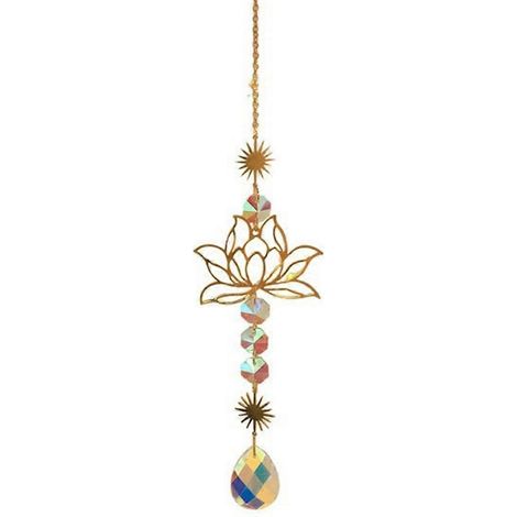 Attrape-soleil fleuris à suspendre à la fenêtre, ornements en cristal