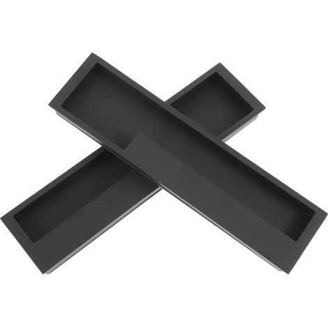 Lot de 2 poignées porte placard et d'armoire encastrées (1/5)
