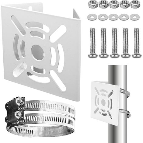 Soporte de montaje para cámara de vigilancia CSPARKV: soporte vertical para cámara de vigilancia con 2 hebillas y 6 tornillos, soporte de tubo para cámara CCTV, panel solar (1/5)