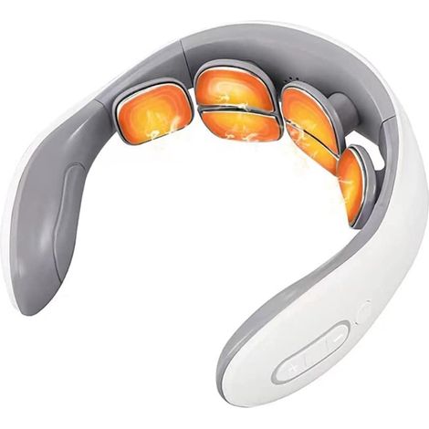 Massaggiatore per il collo - Massaggiatore per il collo a impulsi - Protezione per testa e collo - Potente funzione riscaldante - Colonna cervicale - Perfetto per casa - ufficio - regalo di Natale (1/5)
