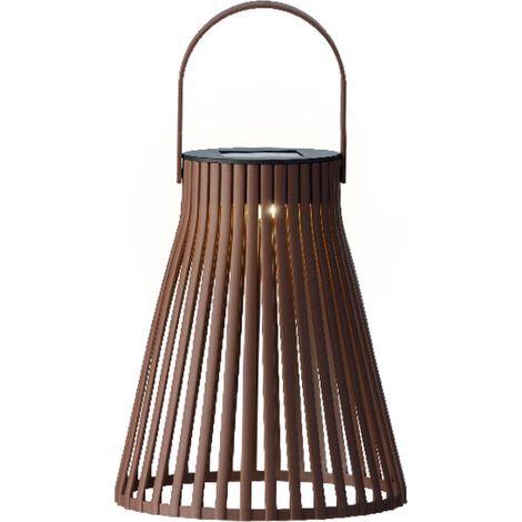 Lumineo Solar LED Lampe Braun Ø 14,5 cm Höhe 18,5 cm - Kunststoff (1/3)