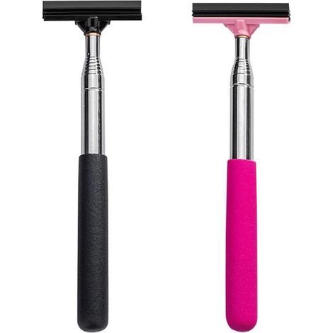 Lot de 2 Raclettes pour Rétroviseurs - Grattoir Polyvalent pour Vitres de Voiture, Portes de Douche & Miroirs (1/4)