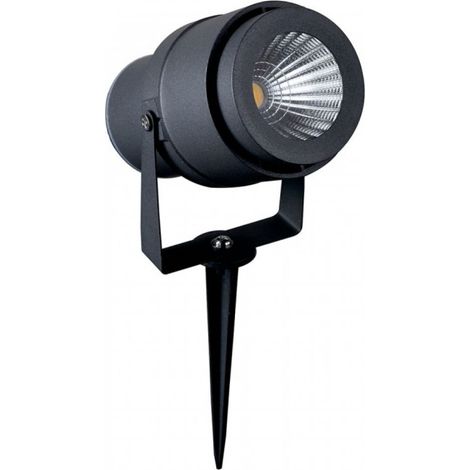 V-TAC 12W LED-Gartenstrahler mit Erdspieß, Farbe Grau, grünes Licht, IP65