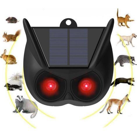 Solar warning light, bright red flashing light, prevents animals from approaching, IP65 waterproof flash for chicken coop, farm, yard, garden, orchard