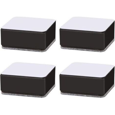 Rehausseurs de meubles auto-adhésifs – Acier carbone – Augmente la hauteur de 3 cm – Lot de 4 pour lit, canapé, table basse (1/4)