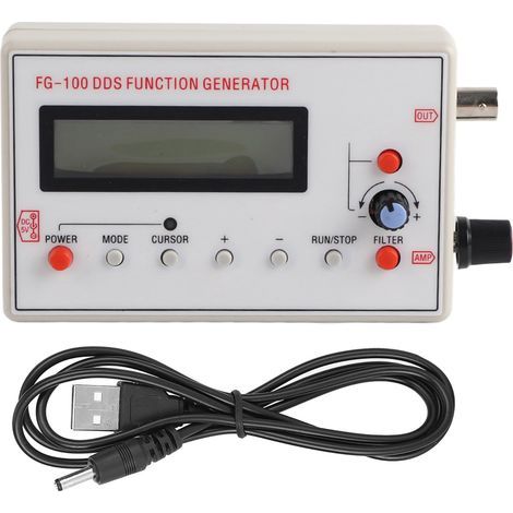 FG-100 DDS Function Generator Sine Frequency 1HZ-500KHz Counter Signal Source Meter – Industrial spare part, high quality, professional use (1/5)