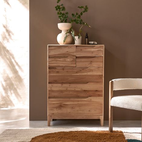 Commode 7 tiroirs en acacia massif (1/5)