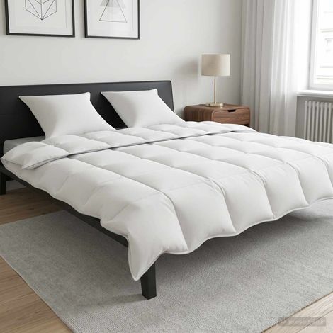 Irovami Couette 4 saisons, 200 x 200 cm, 250 g/m², fibre de bambou, blanche (1/5)