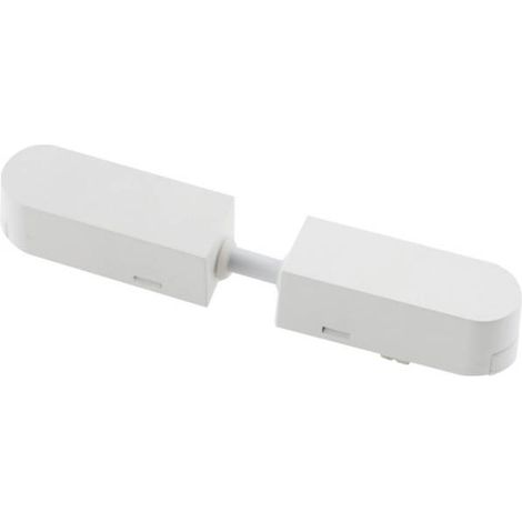 Conector doble 130mm Carril SLIM 48V, blanco (1/4)