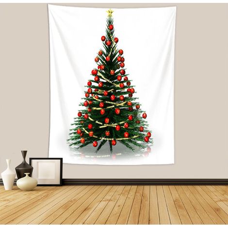 Tapisserie murale en polyester représentant un sapin de Noël, idéale comme cadeau pour Noël, un anniversaire ou pour décorer une chambre (230 x 180 cm, couleur 7).