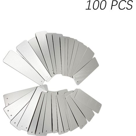 Lot de 100 étiquettes en aluminium pour plantes et arbres (1/5)