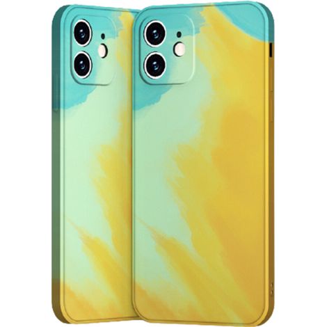 Une coque de protection à bords surélevés pour iPhone 11, fabriquée en silicone liquide, offrant une protection intégrale à 360 degrés pour le téléphone et l'appareil photo, compatible avec la recharg (1/2)
